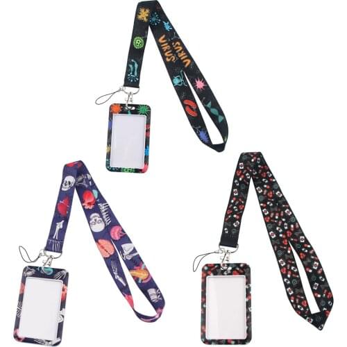 K2721 Cartoon Lanyard Credit Card ID Holder Bag Doctor Nurse Student Women Travel Bank Bus Business Card Cover Badge