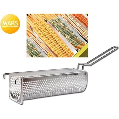 30cm Long French Fries Basket Frying Strainer Stainless Steel Potato Chips Fryer Kitchen Cooking Chef Basket Colander Tool