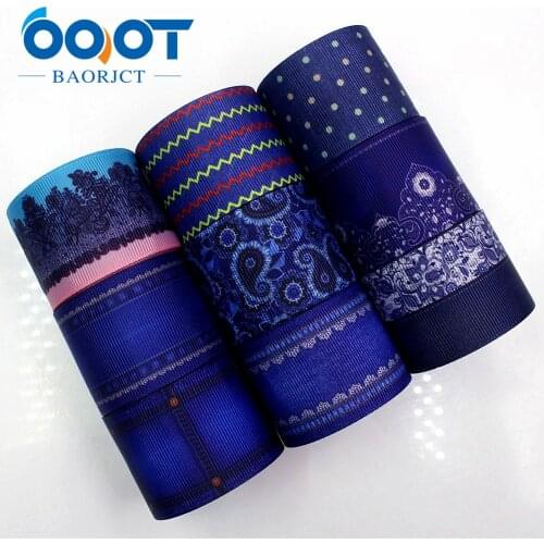OOOT BAORJCT 17110811 38mm 10 yards cowboy Ribbons Thermal transfer Printed grosgrain Wedding Accessories DIY handmade material