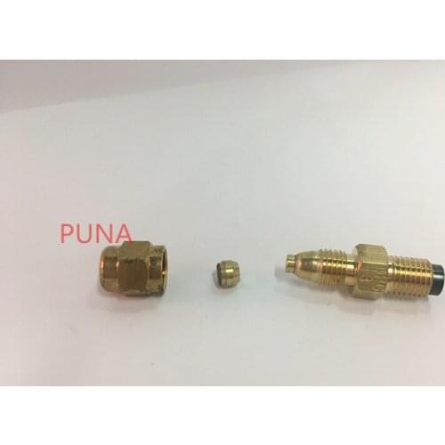 Brass oil flow resistance metering unit DPV-3 including nut for centralized lubrication system/CNC machine centre