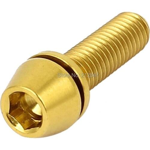 M5x18mm Titanium Ti Hex Socket Bolt Bicycle Bike Stem Washer Conical Head Screw