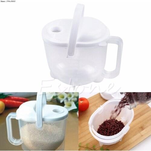 Multifunctional Rice Beans Fruit Wash Strainer Sieve Kitchen Tool Quick Wash Rice Device
