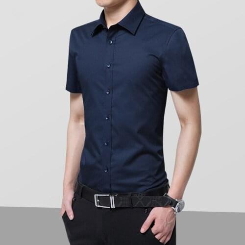 MRMT 2021 Brand new spring mens short sleeved shirt casual business shirt mens Tops resistant shirt