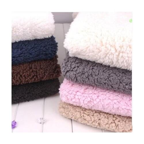 Soft 50x160cm Skin Fleece Fabric Fabric Solid Color Plush Fabric for Sewing Patchwork DIY Filling Cotton Doll Wig Accessories