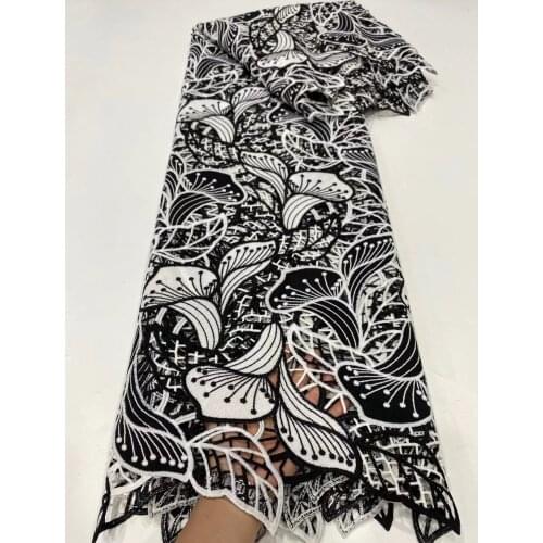 Soft Tissue Flower Design African Guipure Laces Fabrics Skin Friendly Ladies Dresses DIY Cord Laces Water Soluble Cord Laces ADW