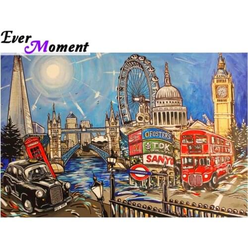 Ever Moment Diamond Painting Cars Full Square Drill Picture Of Rhinestone Cross Stitch Diamond Embroidery Mosaic 5D DIY ASF1417