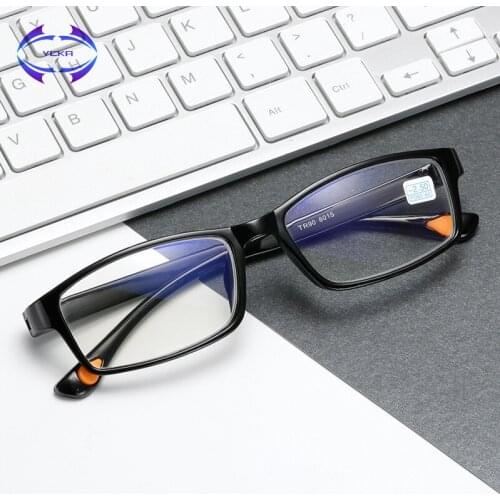 VCKA TR90 Anti-blue light Diopter -1 -1.5 -2 -2.5 -3 -3.5 -4 Finished Myopia Glasses Men Women Short-Sighted Spectacles