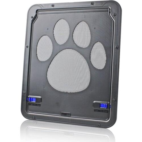 Pet Screen Door Lockable Stainless Steel Pet Dog Cat Kitty Door for Screen Window Security Flap Gates Pet Tunnel Dog Fence Door