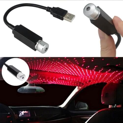 Car Roof Star Light Interior LED Starry Laser Atmosphere Ambient Projector USB Auto Decoration Night Home Decor Galaxy Lights