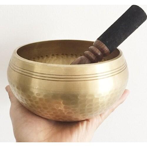 Best Quality Manufacturer 11cm diameter Brass Hand Hammered Tibet Singing Bowl
