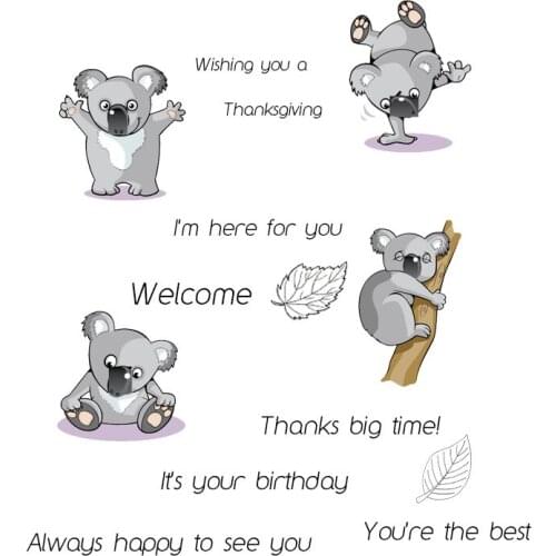 DABOXIBO Cute Cartoon Bear Clear Stamps Mold For DIY Scrapbooking Cards Making Decorate Crafts 2020 NEW Arrival