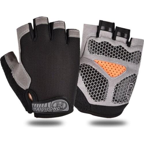 Sports non-slip Cycling Gloves Mens Womens Half-finger Breathable Hiking Fitness Gloves Shock Absorption Protection Outdoor