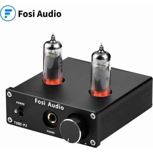 Fosi Audio P2 integrated Portable Headphone Amplifier Vacuum Tube Amp Mini HiFi Stereo Audio with Low Ground Noise for Headphone