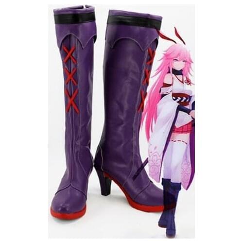 Honkai Impact 3 Yae Sakura Cosplay Boot Shoes Costume Accessories Halloween Party Boots for Adult Women High Heel Shoes