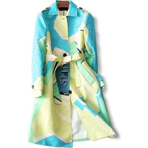 Spring Autumn Trench for Women Clothes 2020 Korean Vintage Female Coats Long Windbreaker Outwear Womens Coat Tops ZT2464