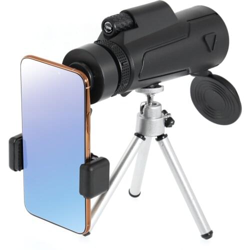 12X50 HD Monocular Telescope Mobile Phone Binoculars Lens Waterproof with Holder Spring Clip Tripod for Climbing High Definition