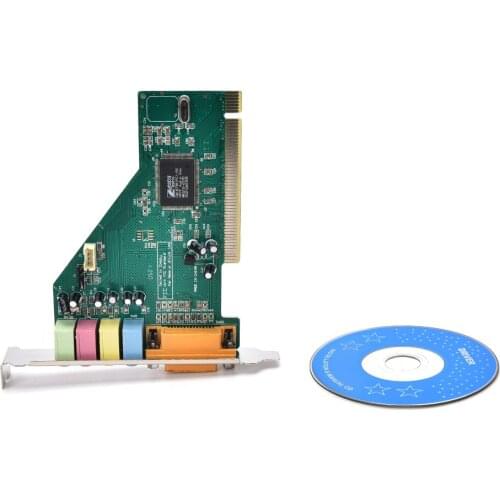 4 Channel 5.1 Surround 3D PC PCI Sound Audio Card w/Game MIDI Port Sound Card for PC Windows 98/ 2000/XP/N