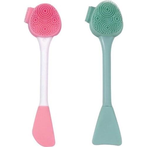 D2TA 2pcs 4 in 1 Face Scrubber Nose Cleaning Cream Applicator Mask Collector Facial