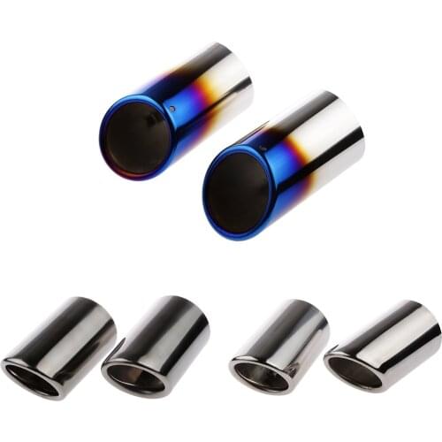 76mm Car Exhaust Muffler Tip Pipe Cover Exhaust Tail Universal For Audi A4/A4L/Q5/Q3/A3/A1/A5/A6/A8 VW Tiguan/Passat /B7/CC