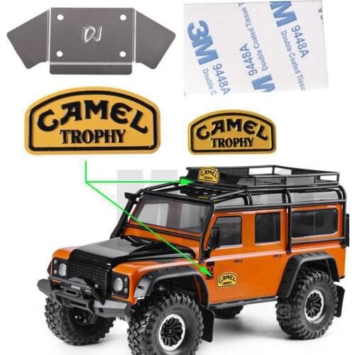 AJRC 1/10 TRAXXAS Camel Cup Camel Trophy Metal Land TRX4 D90 D110 Ranger Defender Camel Cup Car Label Nameplate LOGO