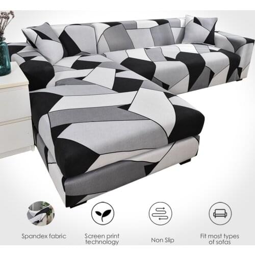 L Shape Sofa Covers for Living Room Arm Chair Sofa Slipcover Anti-dust Elastic Stretch Sofa Covers for Corner Couch 1PC