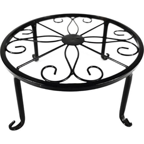 Flower Pot Plant Stand Metal Planter Stands for Indoor Outdoor Pots Holder Garden Container Supports Rack Round Shelf