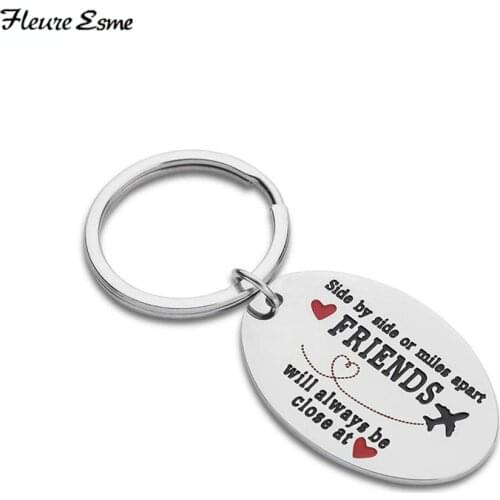 Friends Key Chain Friendship Gift Keychain for Women Best Friend Keychain Birthday Sister Besties BFF Stainless Steel Keyring