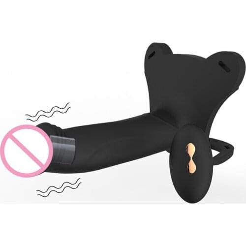 Double Penetration Hollow Strapon Pant Dildo with Harness Belt Anal Dildo for Men Couple Adult Sex Product Penis Vibratorfor Man