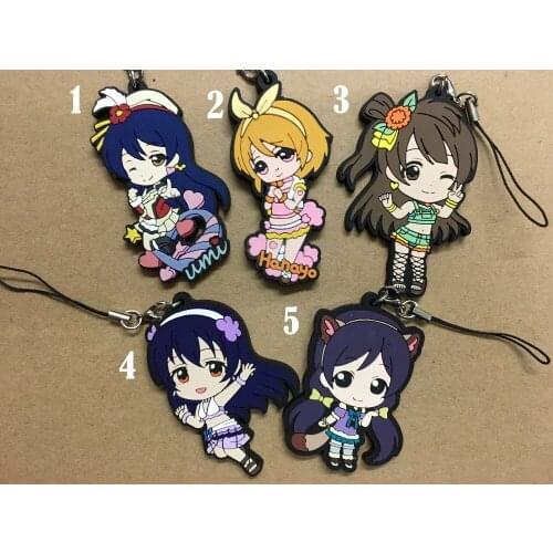 H005 Love Live Anime keychain Rubber strap phone charms