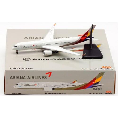1:400 Alloy Collectible Plane Aviation AV4090 ASIANA AIRLINES "Star Alliance" Airbus A350-900 Diecast Aircraft Jet Model HL8360