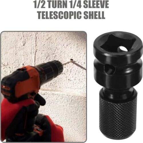 Metal 1/2 1/4 Electric Wrench Telescopic Adapter Quick Release Security Lock Design Hex Ratchet Socket Telescopic Adapter Tools