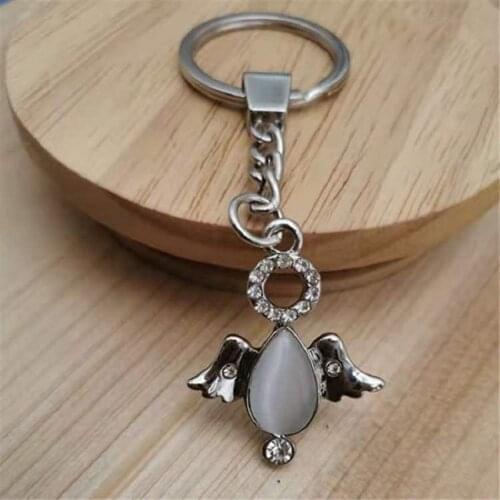 Fashion angel keychain key ring cute key chain for women key holder creative portachiavi chaveiro llaveros hombre bag charm