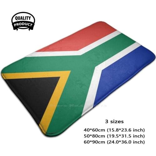 South African Flag Soft Foot Pad Room Goods Rug Carpet South Africa African Flag Symbol Emblem Nation Country National Patriot