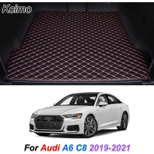 The Trunk Floor Leather Liner Car Trunk Mat Cargo Compartment Floor Carpet For Audi A6 C8 2019 2020 2021
