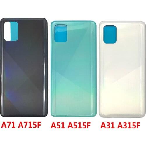 New Back Battery Glass Cover Housing Frame Case With Adhesive Replacement Parts For Samsung Galaxy A31 A51 A71