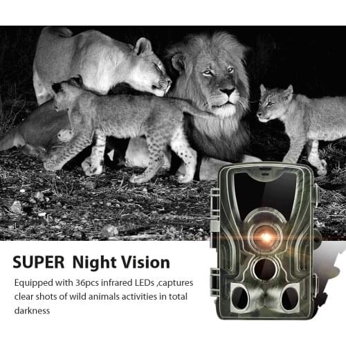 HC801A Hunting Trail Camera Wildlife Camera With Night Vision Motion Activated Outdoor Trail Camera Trigger Wildlife Scouting