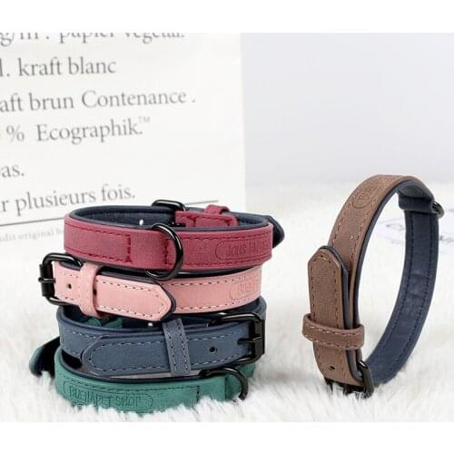 Pet Collars Traction Collars Dog Pu Collars Large, Medium and Small Dog Collars Dog Clothing Dress Up Pet Supplies Accessories