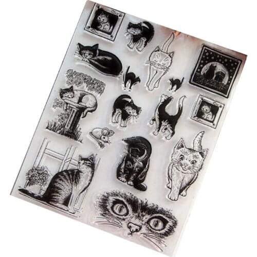 Wholesale Clear Stamp Silicone Seal For DIY Scrapbook Diary Album Photo Decor T1039 Cat May06