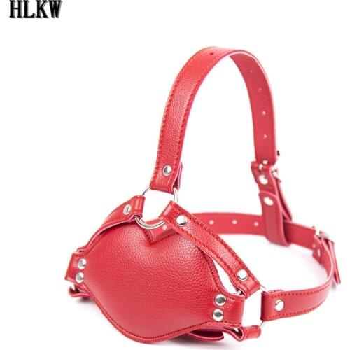 Sexy Soft PU Leather Horse Hoods Masks Sex Products Fetish Head Harness Bondage Hood Restraints,Cosplay Slave Mask Sex Toys