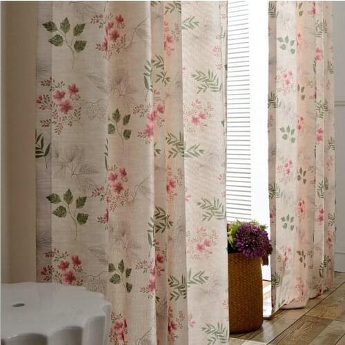 Floral Pastoral Print Modern Window Curtains Drapes Curtains For Living Room Kitchen Bedroom Home Decor Cortinas