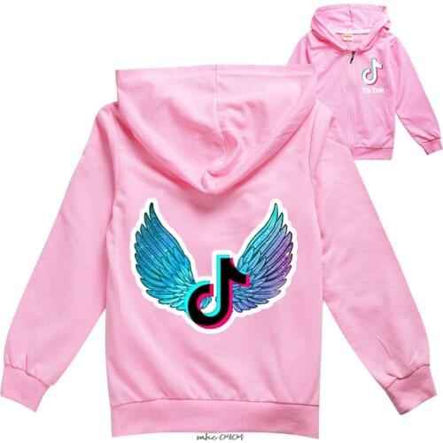 Tik Tok 3D Printed Hoodies zipper Streetwear Fashion print hoodie boy Sweatshirt coats 6 colors Tracksuit Hoody 2-16years