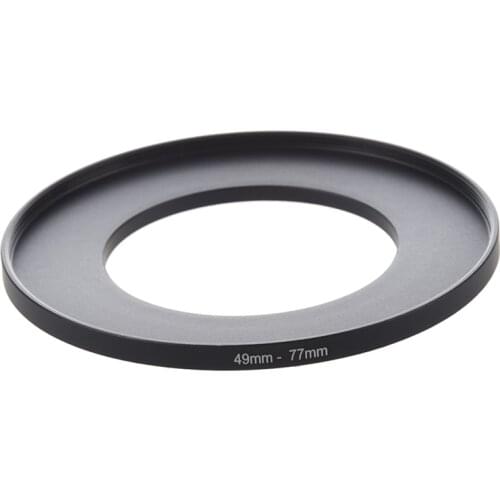 Camera Lens Filter Step Up Ring 49mm-77mm Adapter Black
