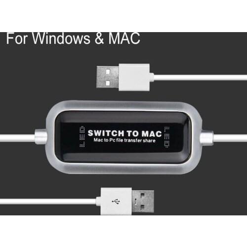 USB 2.0 Data Copy Cable for Windows Mac PC To PC Files Share Sync Link Direct Data File Transfer Bridge Copy Between 2 Computers
