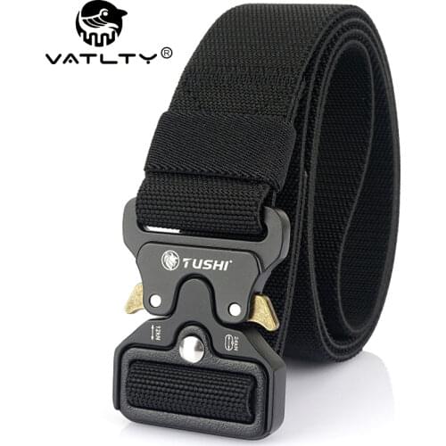 VATLTY 2021 Stretch Tactical Belt For Men Metal Magnetic Quick-release Buckle Strong Real Nylon Elastic Outdoor Sports Belt