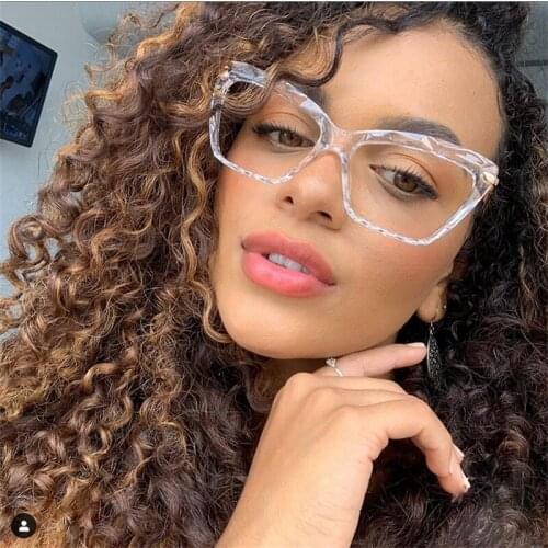 Womens Red Caystal Cat Eye Glasses Frame 2020 Fashion Optical Glasses Frame Myopia Nerd Computer Glasses Female Eyewear Frame