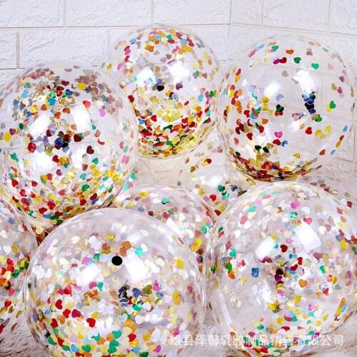 10pcs 12inch Glitter Clear Transparent Balloons Wedding Birthdy party Decoration Helium Balls Gold Star Confetti Latex Balloons