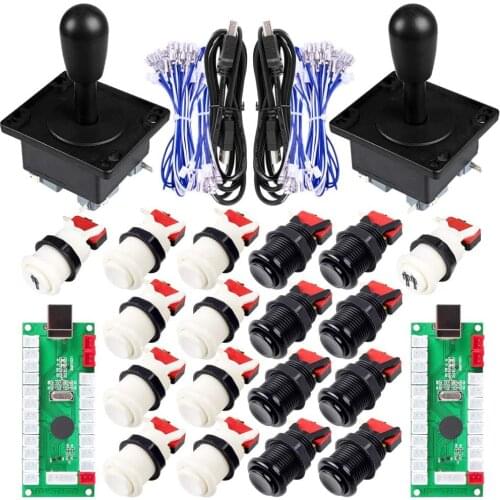 2 Player Arcade DIY Kit Parts American style Joystick + Happ Style Arcade Buttons Switch for Arcade Games Raspberry Pi