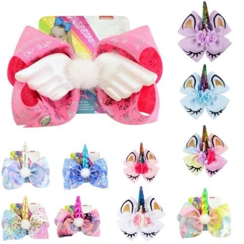 2019 Brand Cute Kids Girls Baby Glitter Shiny Sequin Bowknot Hair Clip Hair Bow Hairpin 13 Colours