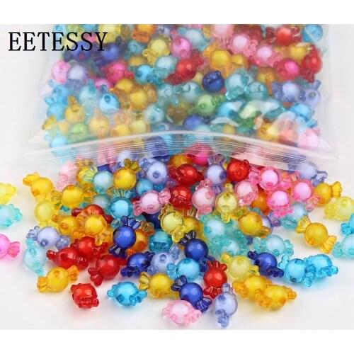 500g/Bag Candy Star Heart Shape Acrylic Beads Mixed Color Plastic Beads For Jewelry Making DIY Handmade Accessories