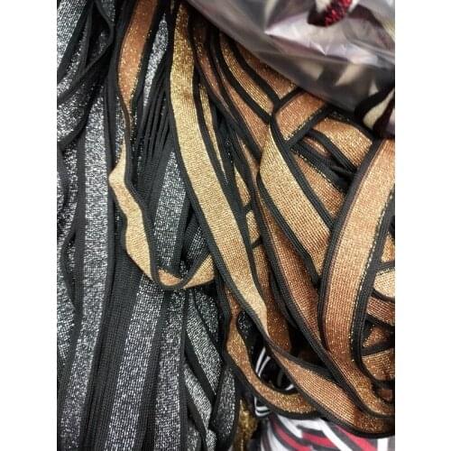 9yards/lots Woven Jacquard Ribbon 2cm red black brown stripe pattern for garment accessories LS-4103